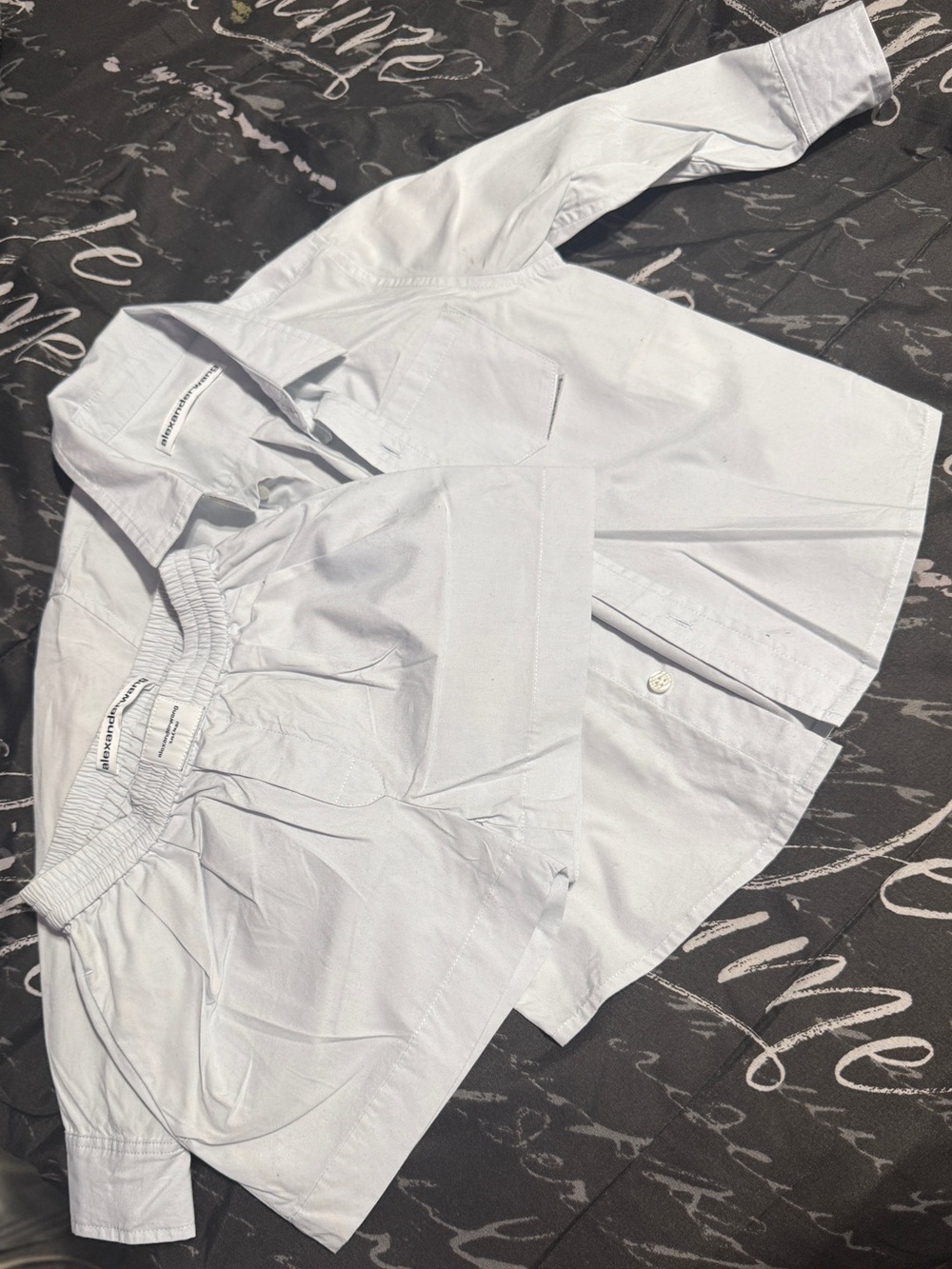 Alexander Wang Light Blue Cotton Button-Up Top